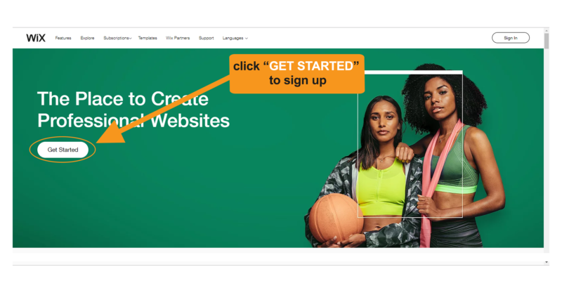 Create Wix website - Get started